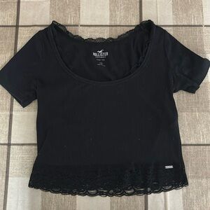 Lacey black crop top